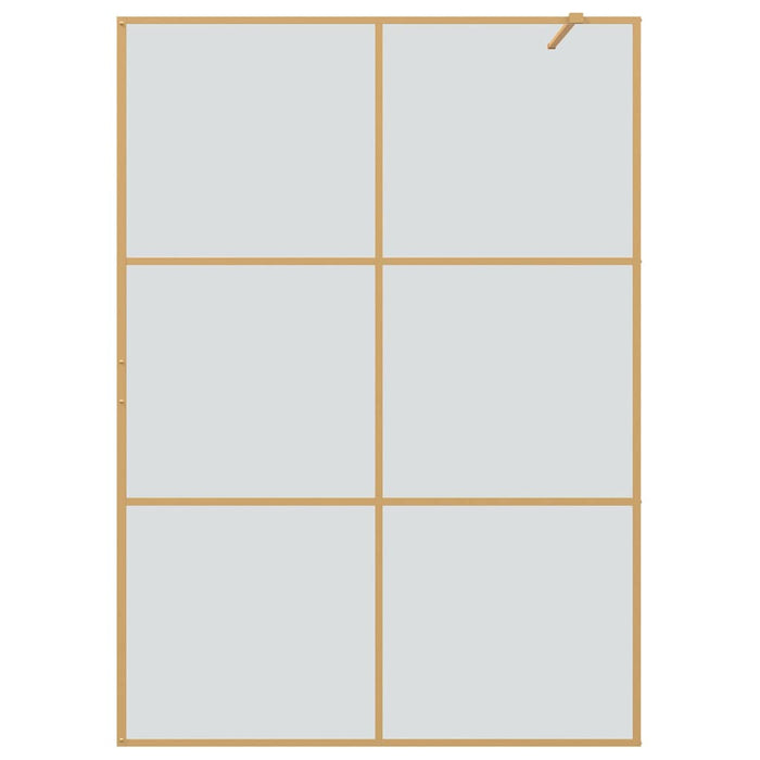 Zid de duș walk-in Auriu 140 x 195 cm sticlă securizată - WALTI WALTI