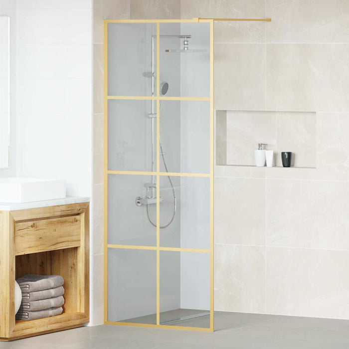 Zid de duș walk-in Auriu 80 x 195 cm sticlă securizată - WALTI WALTI