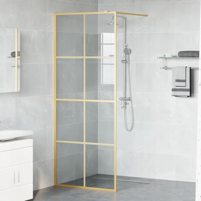 Zid de duș walk-in Auriu 80 x 195 cm sticlă securizată - WALTI WALTI