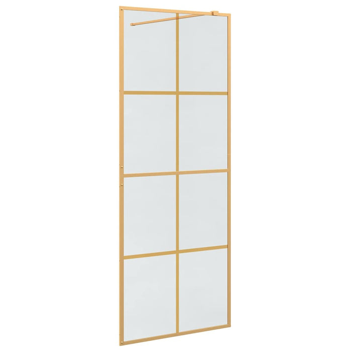 Zid de duș walk-in Auriu 80 x 195 cm sticlă securizată - WALTI WALTI