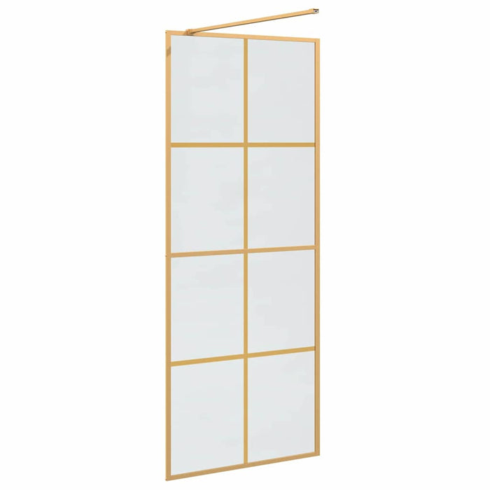Zid de duș walk-in Auriu 80 x 195 cm sticlă securizată - WALTI WALTI