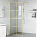 Zid de duș walk-in Auriu 90 x 195 cm sticlă securizată - WALTI WALTI