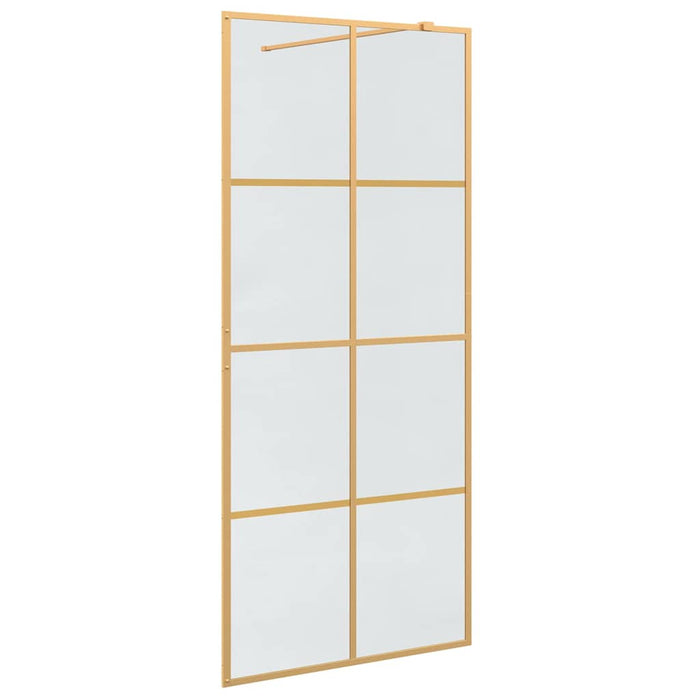 Zid de duș walk-in Auriu 90 x 195 cm sticlă securizată - WALTI WALTI