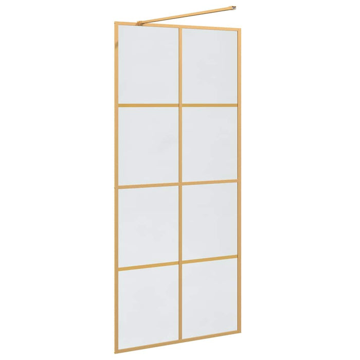 Zid de duș walk-in Auriu 90 x 195 cm sticlă securizată - WALTI WALTI