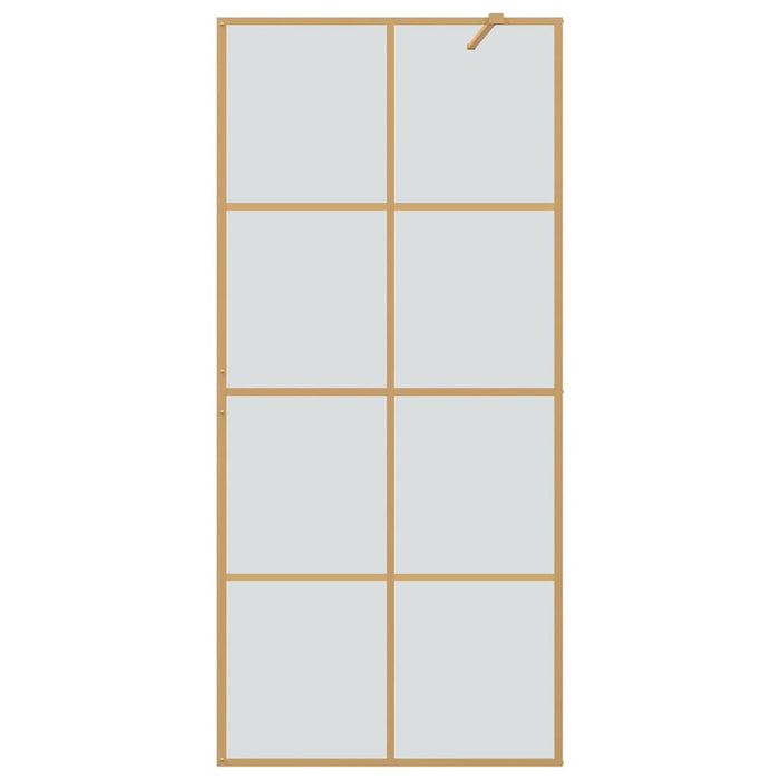 Zid de duș walk-in Auriu 90 x 195 cm sticlă securizată - WALTI WALTI