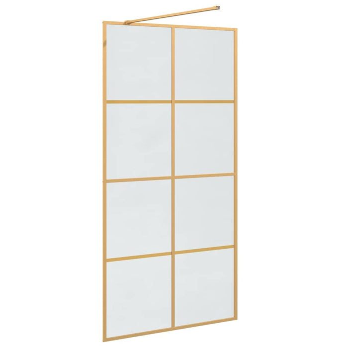 Zid de duș walk-in Auriu 100 x 195 cm sticlă securizată - WALTI WALTI