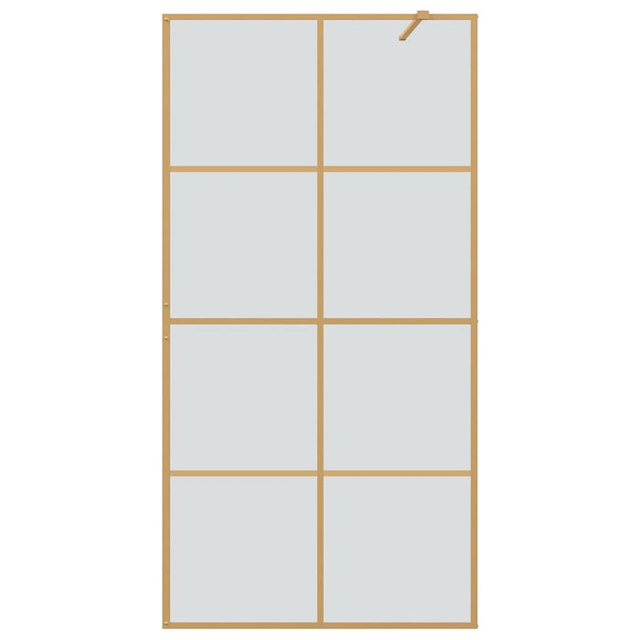 Zid de duș walk-in Auriu 100 x 195 cm sticlă securizată - WALTI WALTI