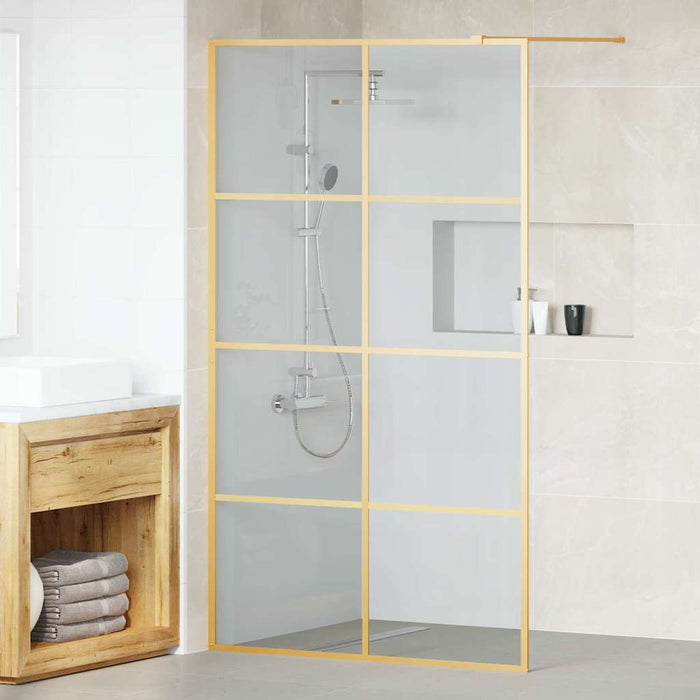 Zid de duș walk-in Auriu 115 x 195 cm sticlă securizată - WALTI WALTI