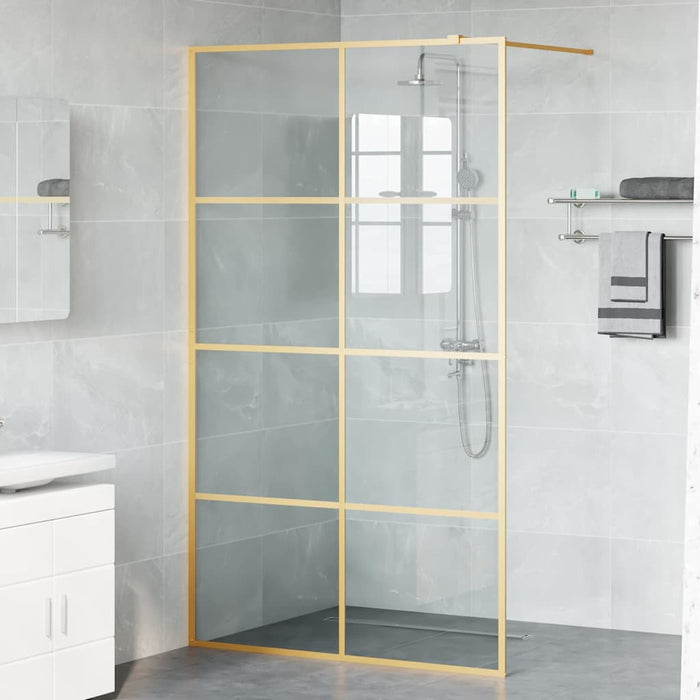 Zid de duș walk-in Auriu 115 x 195 cm sticlă securizată - WALTI WALTI