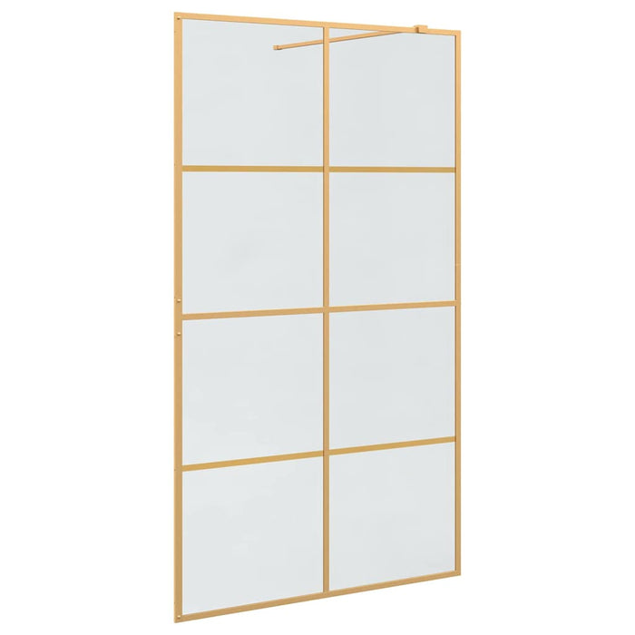 Zid de duș walk-in Auriu 115 x 195 cm sticlă securizată - WALTI WALTI