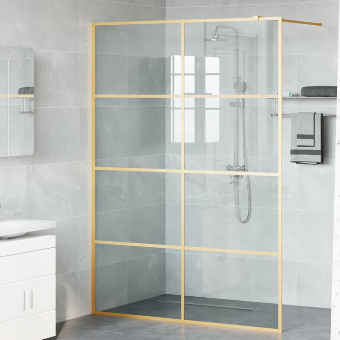Zid de duș walk-in Auriu 140 x 195 cm sticlă securizată - WALTI WALTI