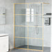 Zid de duș walk-in Auriu 140 x 195 cm sticlă securizată - WALTI WALTI