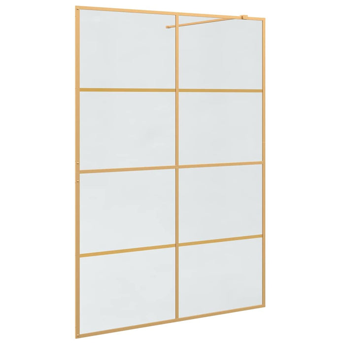 Zid de duș walk-in Auriu 140 x 195 cm sticlă securizată - WALTI WALTI