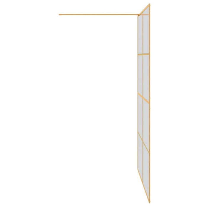 Zid de duș walk-in Auriu 140 x 195 cm sticlă securizată - WALTI WALTI