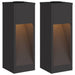 Lampa de parcurs LED solar 2 pcs Negru Oțel laminat la rece - WALTI WALTI