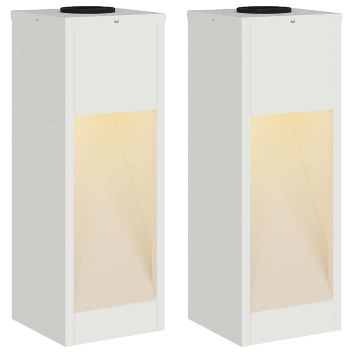 Lampa de parcurs LED solar 2 pcs Alb Oțel laminat la rece - WALTI WALTI