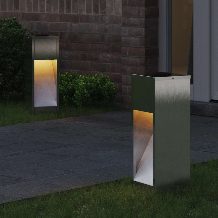 Lampa de parcurs LED solar 2 pcs Oţel inoxidabil - WALTI WALTI