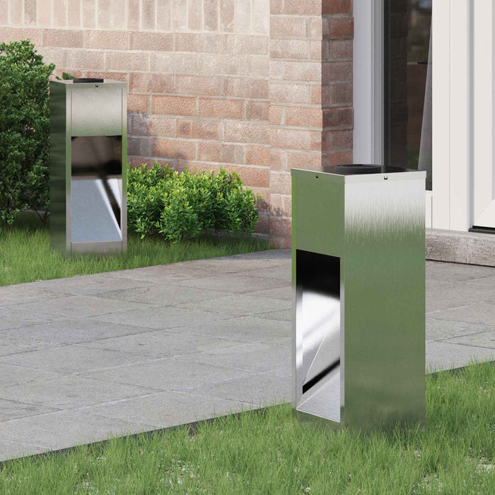 Lampa de parcurs LED solar 2 pcs Oţel inoxidabil - WALTI WALTI