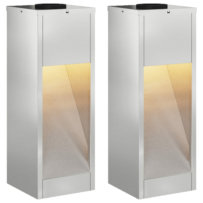 Lampa de parcurs LED solar 2 pcs Galvanizat Galvanizat - WALTI WALTI