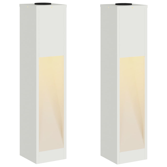 Lampa de parcurs LED solar 2 pcs Alb Oțel laminat la rece - WALTI WALTI