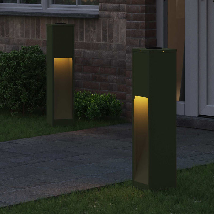 Lampa de parcurs LED solar 2 pcs Verde măsliniu - WALTI WALTI