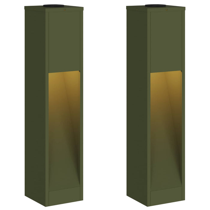 Lampa de parcurs LED solar 2 pcs Verde măsliniu - WALTI WALTI