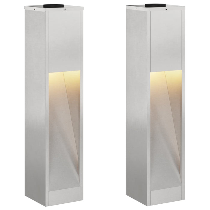 Lampa de parcurs LED solar 2 pcs Oţel inoxidabil - WALTI WALTI