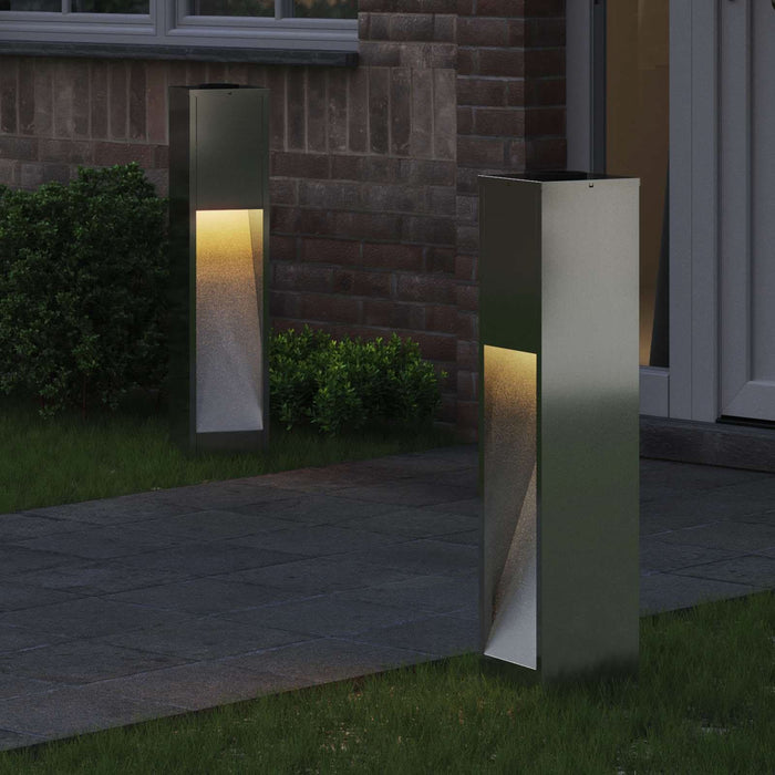 Lampa de parcurs LED solar 2 pcs Galvanizat Galvanizat - WALTI WALTI