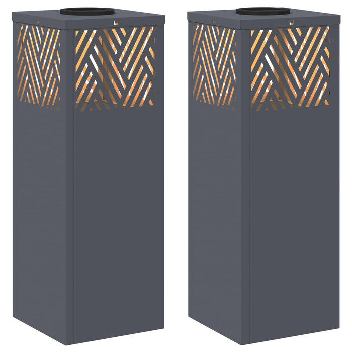 Lumină LED Solară pentru Alei 2 pcs Antracit - WALTI WALTI