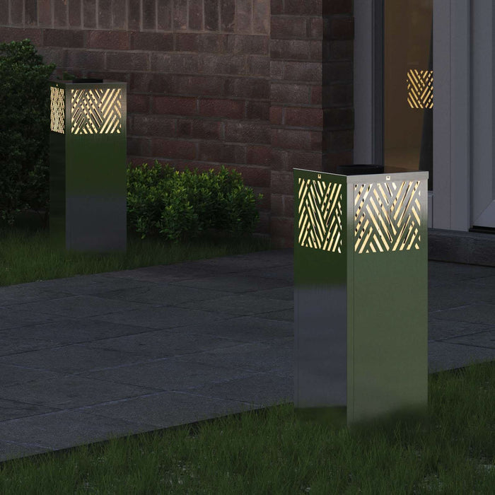 Lumină LED Solară pentru Alei 2 pcs Oţel inoxidabil - WALTI WALTI