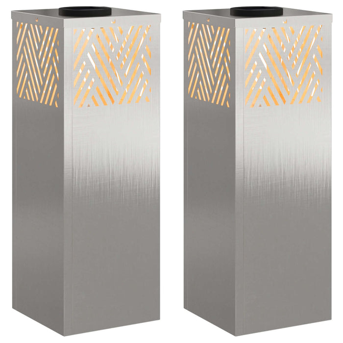 Lumină LED Solară pentru Alei 2 pcs Oţel inoxidabil - WALTI WALTI