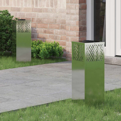 Lumină LED Solară pentru Alei 2 pcs Galvanizat Galvanizat - WALTI WALTI