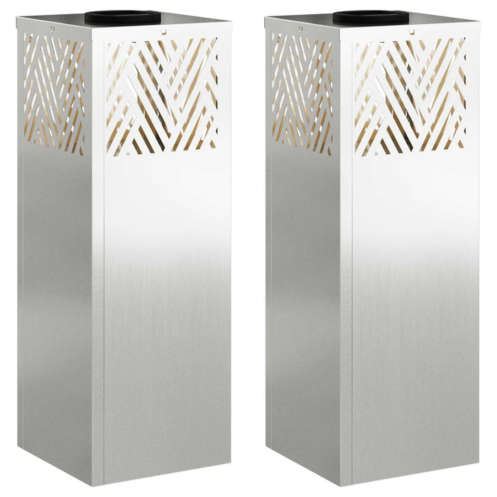 Lumină LED Solară pentru Alei 2 pcs Galvanizat Galvanizat - WALTI WALTI