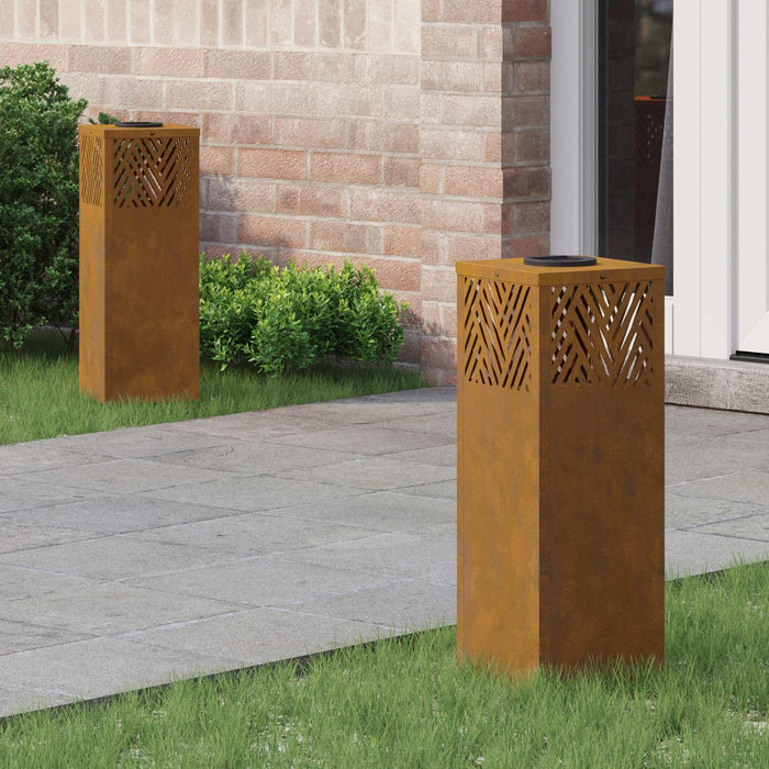 Lumină LED Solară pentru Alei cu lumini cu baterie 2 pcs Bronz - WALTI WALTI