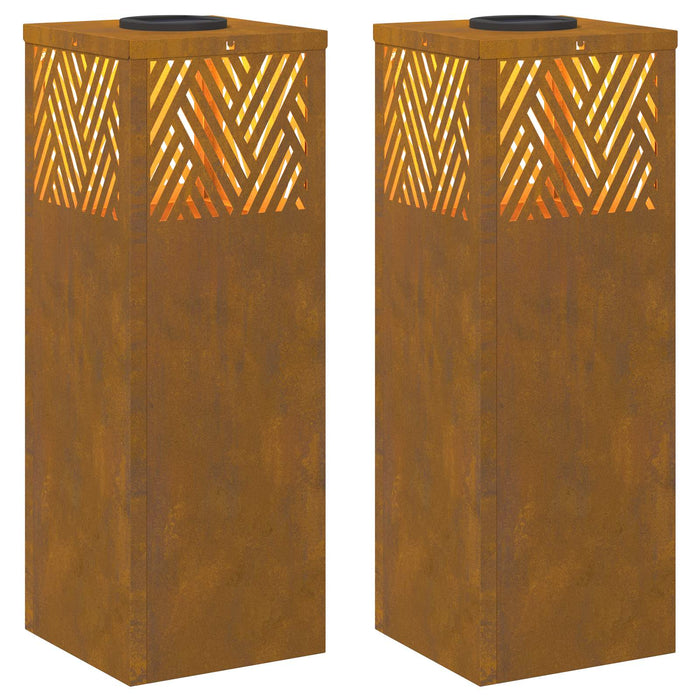 Lumină LED Solară pentru Alei cu lumini cu baterie 2 pcs Bronz - WALTI WALTI