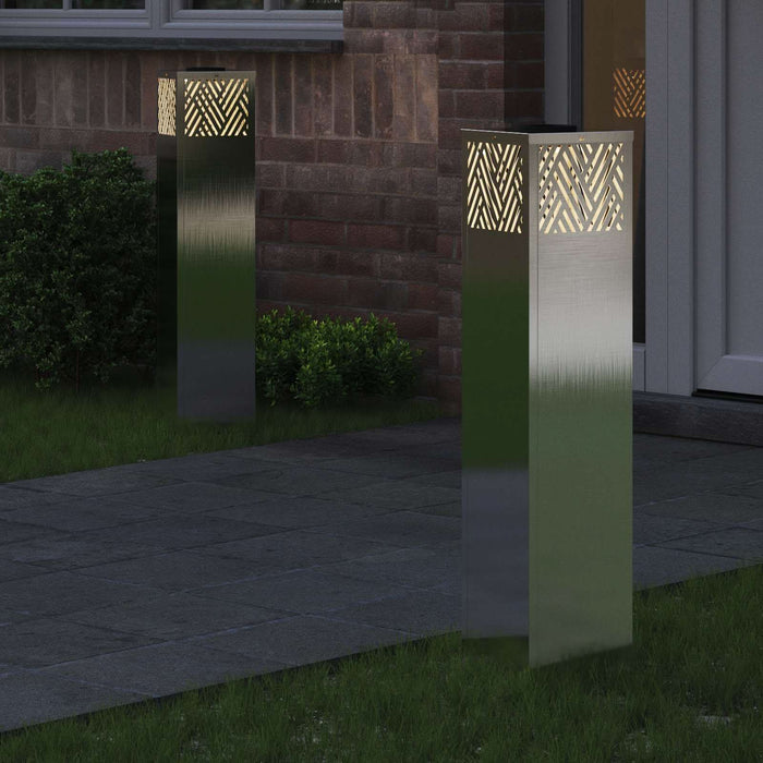 Lumină LED Solară pentru Alei 2 pcs Oţel inoxidabil - WALTI WALTI