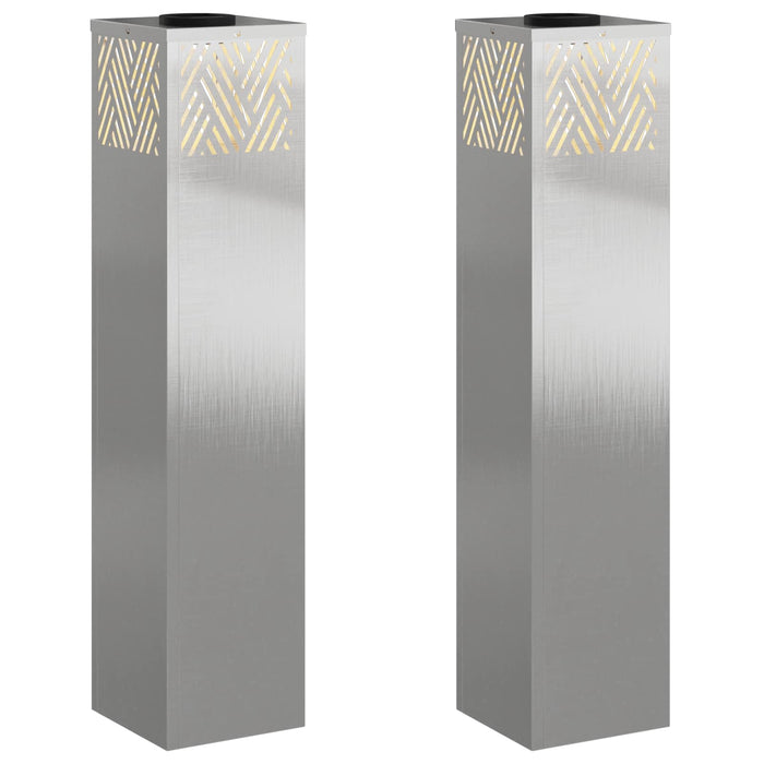 Lumină LED Solară pentru Alei 2 pcs Oţel inoxidabil - WALTI WALTI
