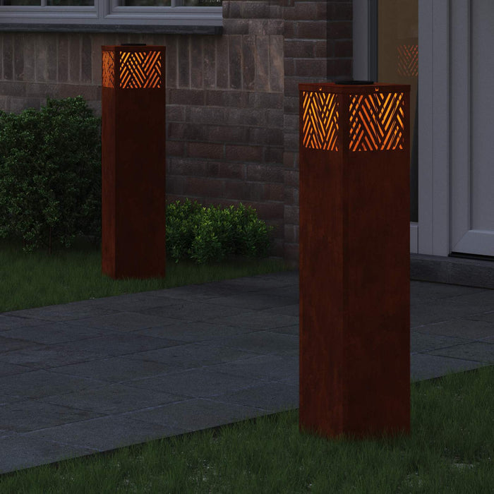 Lumină LED Solară pentru Alei cu lumini cu baterie 2 pcs Bronz - WALTI WALTI