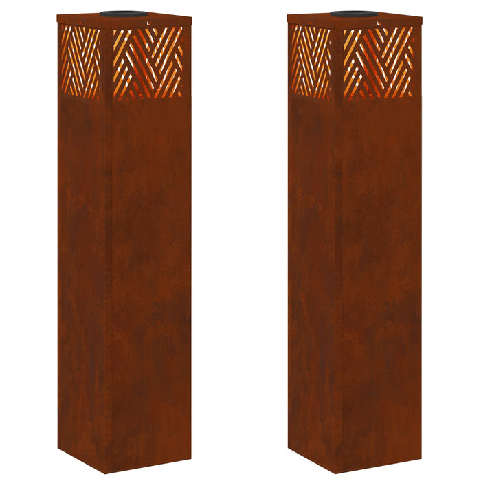 Lumină LED Solară pentru Alei cu lumini cu baterie 2 pcs Bronz - WALTI WALTI