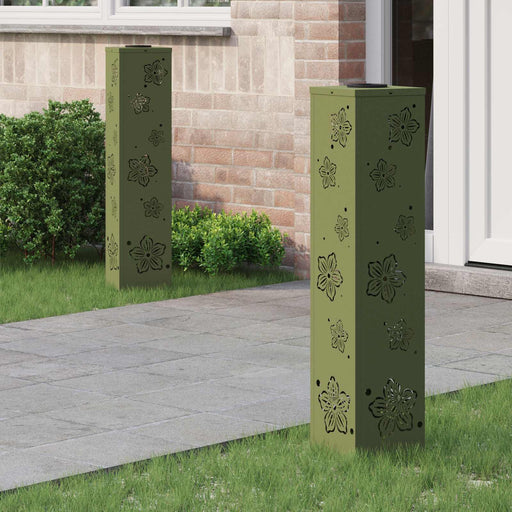 Lumină LED Solară pentru Alei 2 pcs Verde măsliniu - WALTI WALTI