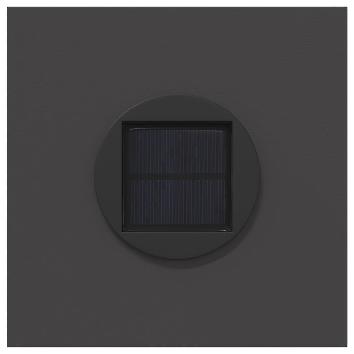 Lumină LED Solară pentru Alei 2 pcs Negru Oțel laminat la rece - WALTI WALTI