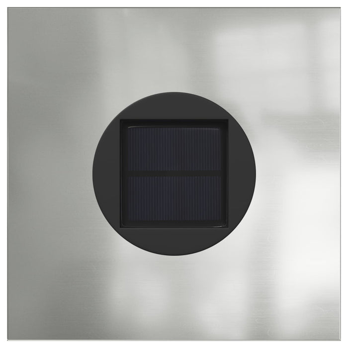 Lumină LED Solară pentru Alei 2 pcs Argintiu Oțel galvanizat - WALTI WALTI