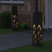 Lumină LED Solară pentru Alei 2 pcs Negru Oțel laminat la rece - WALTI WALTI