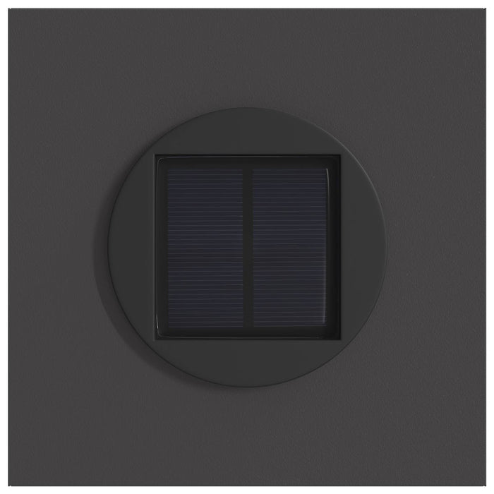 Lumină LED Solară pentru Alei 2 pcs Negru Oțel laminat la rece - WALTI WALTI
