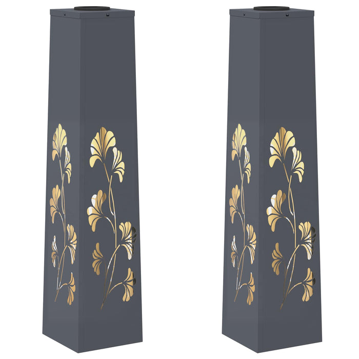Lumină LED Solară pentru Alei 2 pcs Antracit - WALTI WALTI