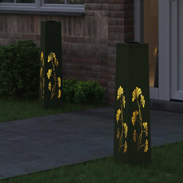 Lumină LED Solară pentru Alei 2 pcs Verde măsliniu - WALTI WALTI