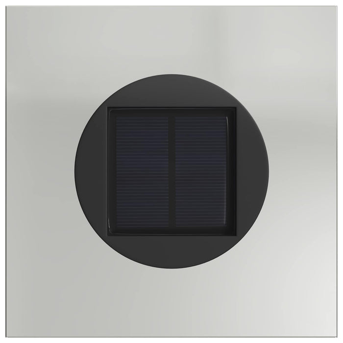 Lumină LED Solară pentru Alei 2 pcs Argintiu Oțel galvanizat - WALTI WALTI