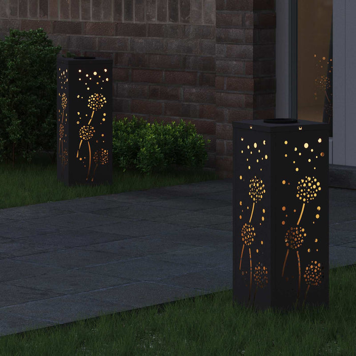 Lumină LED Solară pentru Alei 2 pcs Negru Oțel laminat la rece - WALTI WALTI