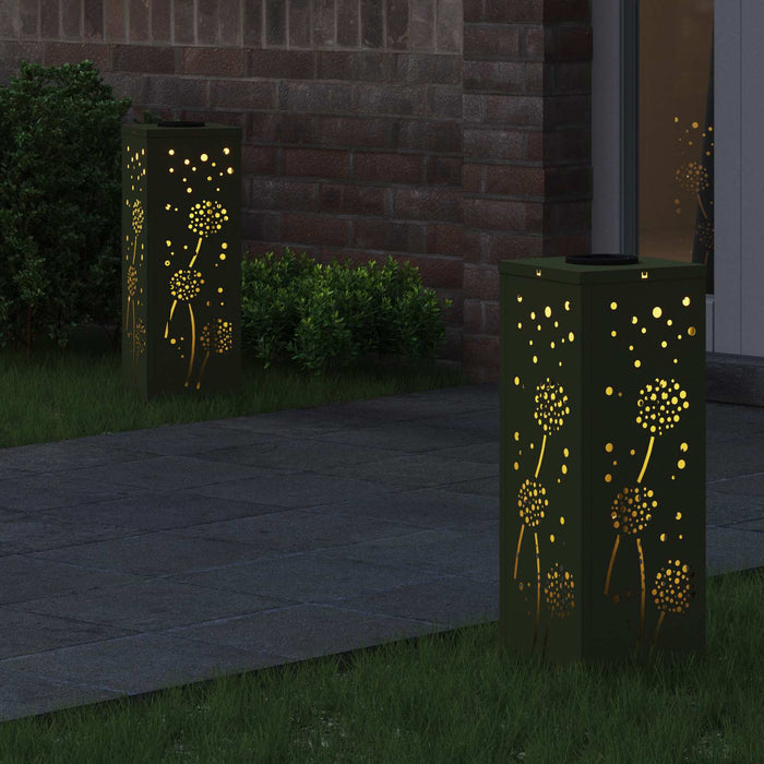 Lumină LED Solară pentru Alei 2 pcs Verde măsliniu - WALTI WALTI