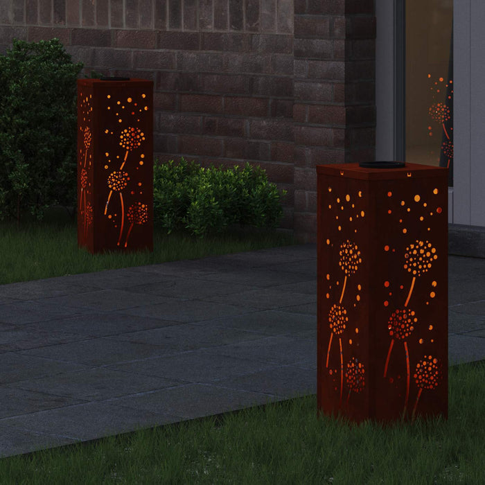 Lumină LED Solară pentru Alei 2 pcs Ruginit - WALTI WALTI